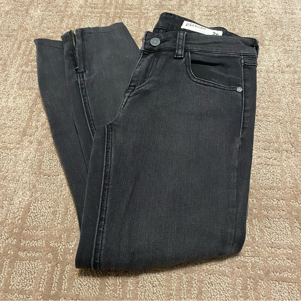 {Pistola Denim} Ripped Jeans With Zipper Detail on Ankle Size 25